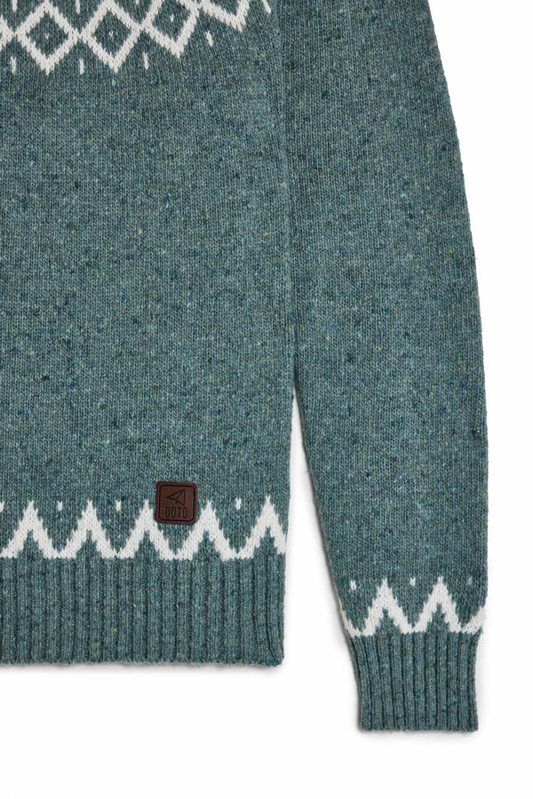 OOTO Camisola jacquard Natal Azul