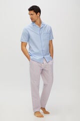 Cortefiel Pijama de tecido Azul