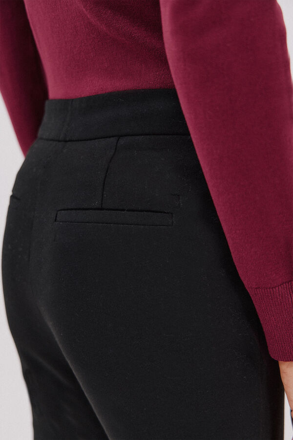 Cortefiel Pantal&oacute;n de mujer de punto Negro