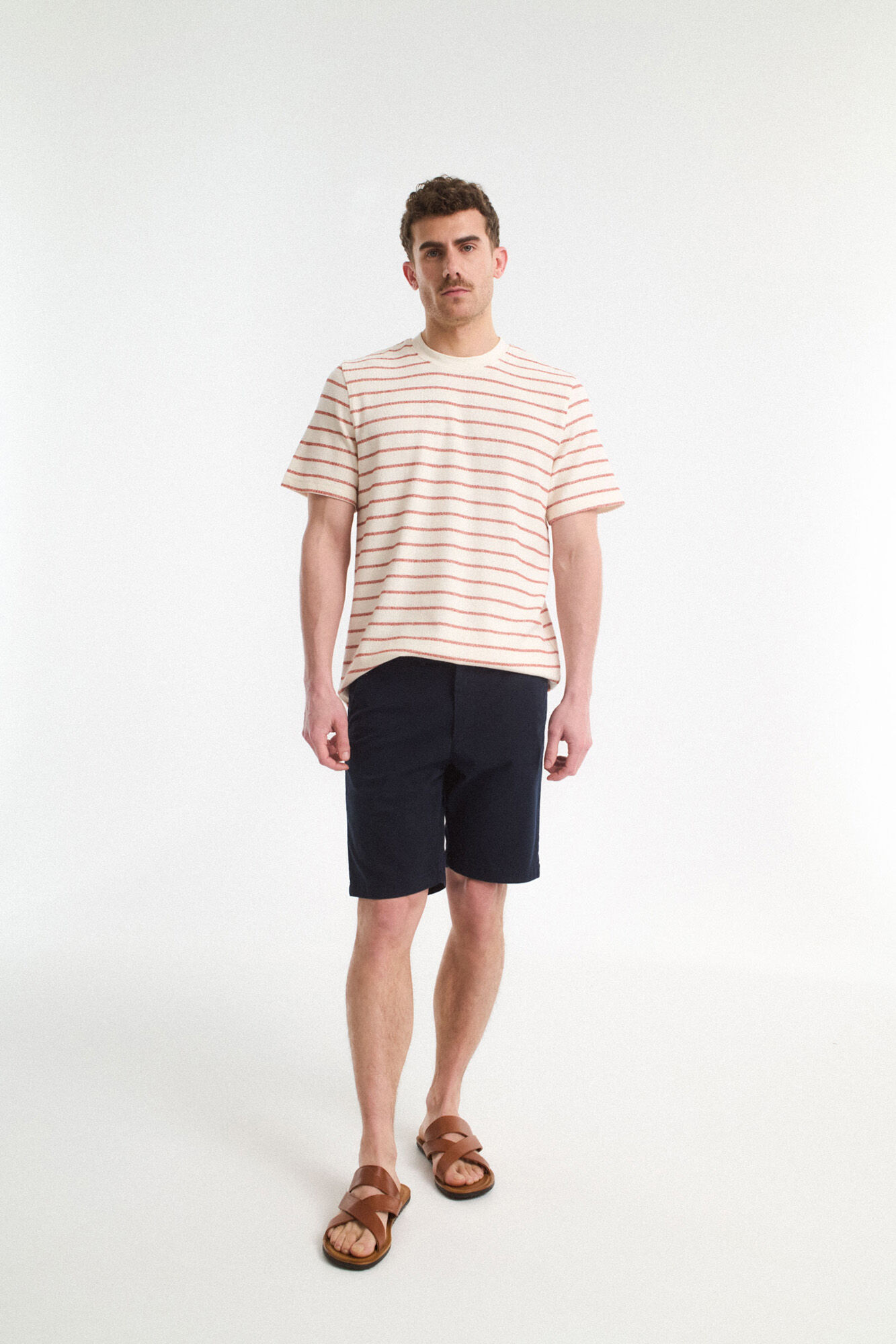 Selected Pantal&oacute;n chino corto confeccionado con lino