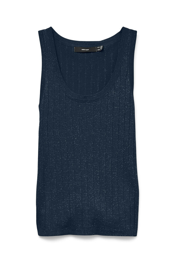 Vero Moda Top escote redondo l&uacute;rex Azul marino