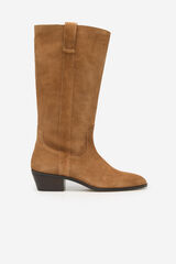 Cortefiel Bota de cowboy de croute Castanho