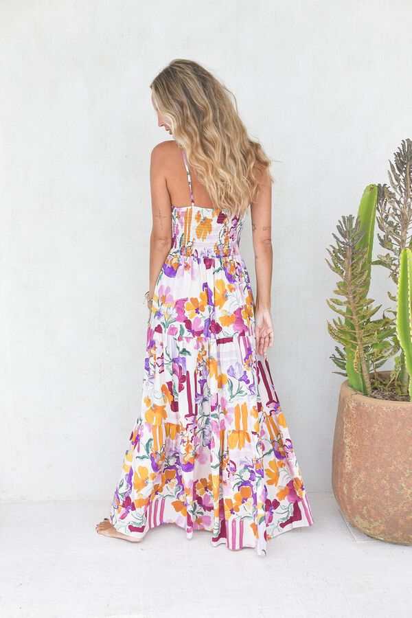 Jaase Vestido comprido Impress&atilde;o