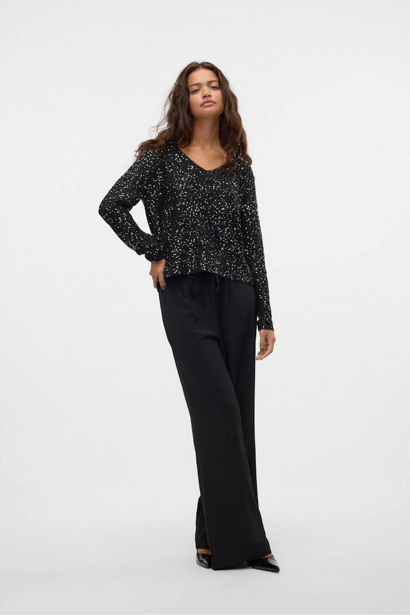 Vero Moda Jersey de lurex y lentejuelas