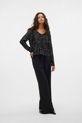 Vero Moda Jersey de lurex y lentejuelas Negro