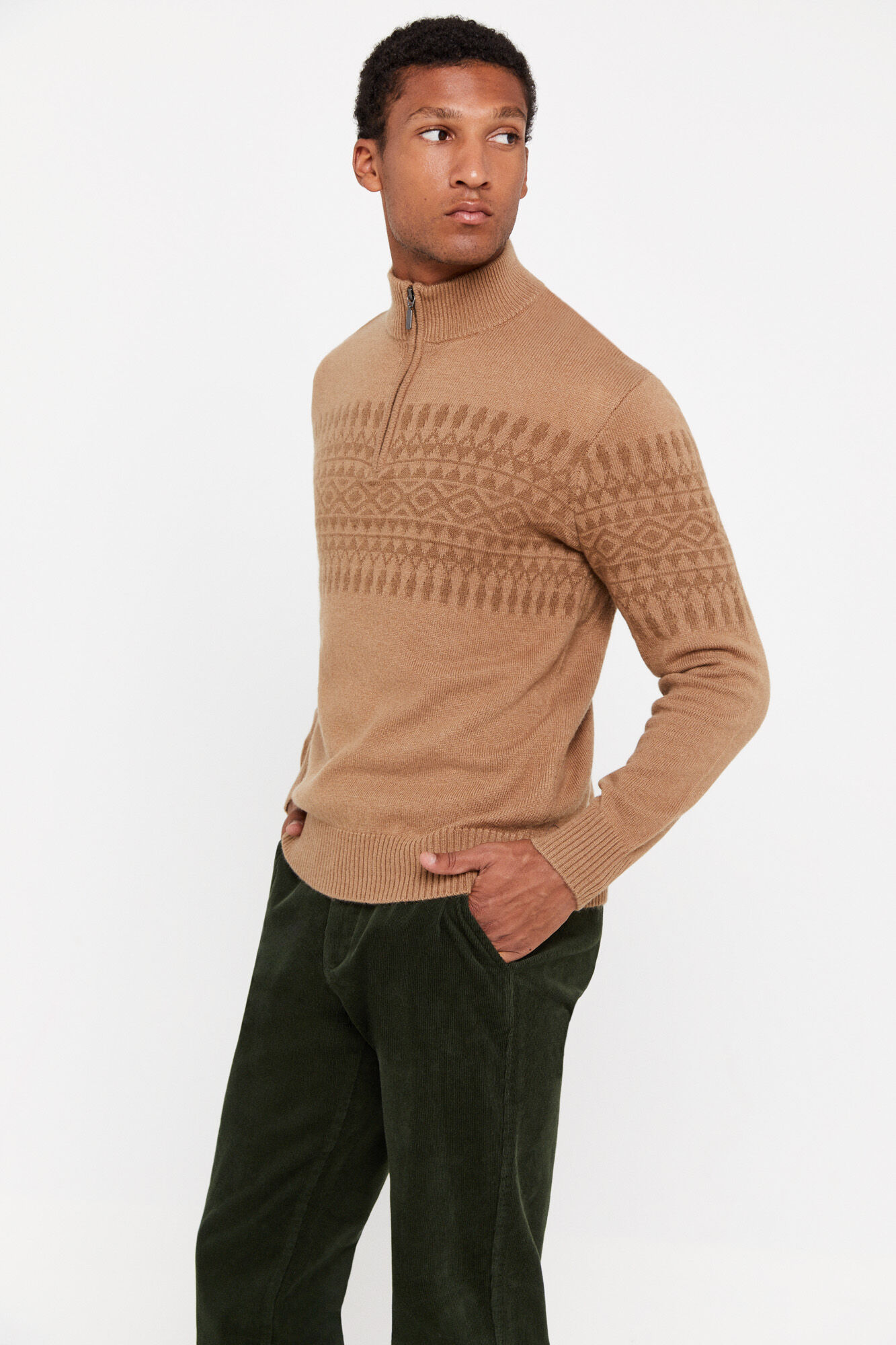 Cortefiel Camisola natal l&atilde; fecho-&eacute;clair