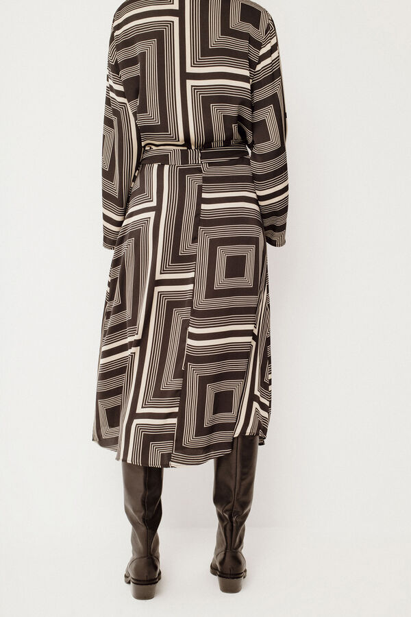 Vila Satin-finish midi skirt Preto