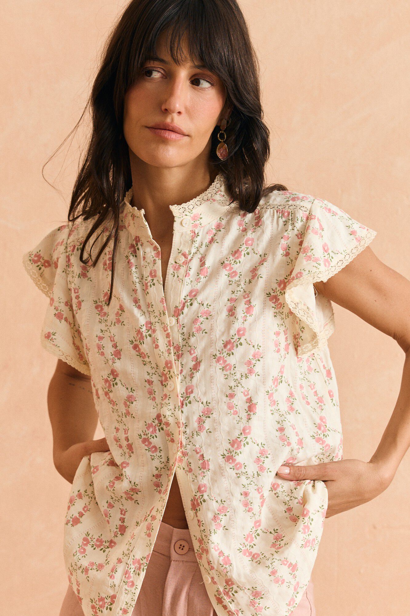 Pol&iacute;n Et Moi Camisa de flores Anais