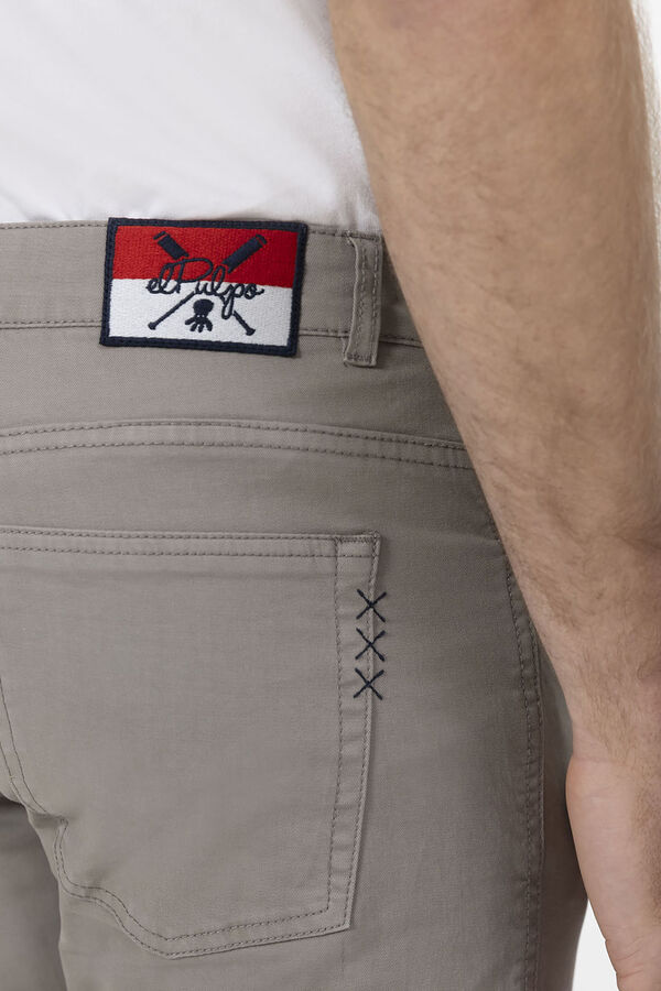 elPulpo Cal&ccedil;a com 5 bolsos Cinzento