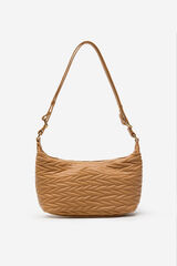 Cortefiel Bandolera gofrada espiga Beige