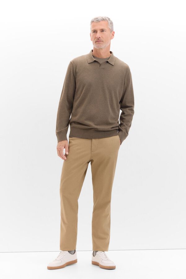 Cortefiel Jersey ponto pesco&ccedil;o polo Verde