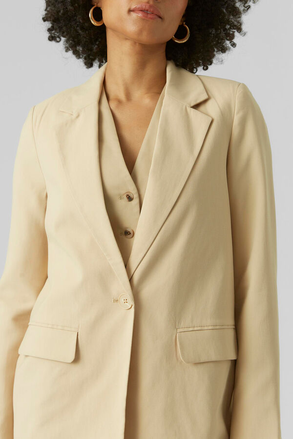 Vero Moda Blazer cl&aacute;sica corte recto Marr&oacute;n