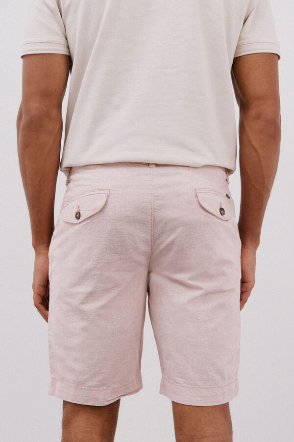 Cortefiel Bermudas Oxford cal&ccedil;as chino Vermelho