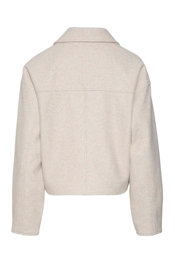 Vero Moda Chaqueta fieltro manga larga Beige