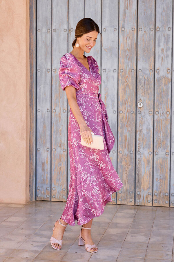 Pol&iacute;n Et Moi Vestido decote Violetta Roxo