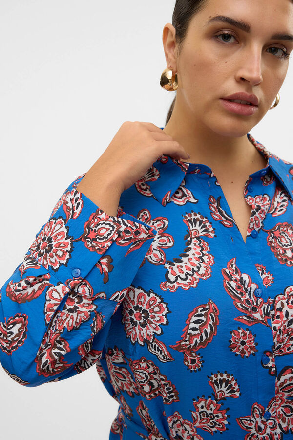 Vero Moda Curve Vestido midi camisero talla grande Azul