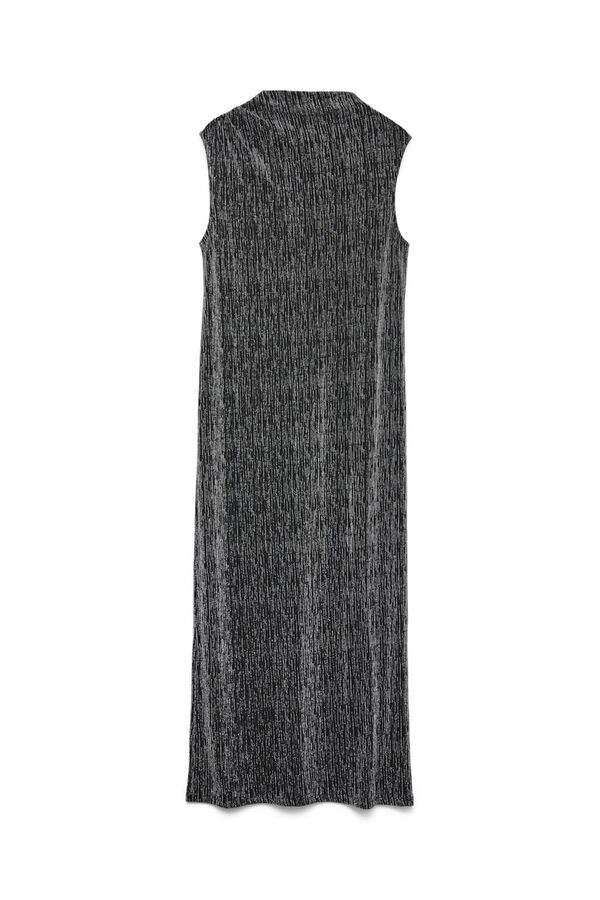 Vero Moda Vestido largo con brillos de manga sisa Gris