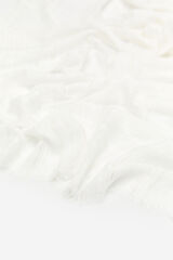 Cortefiel Fular textura raya lúrex Blanco