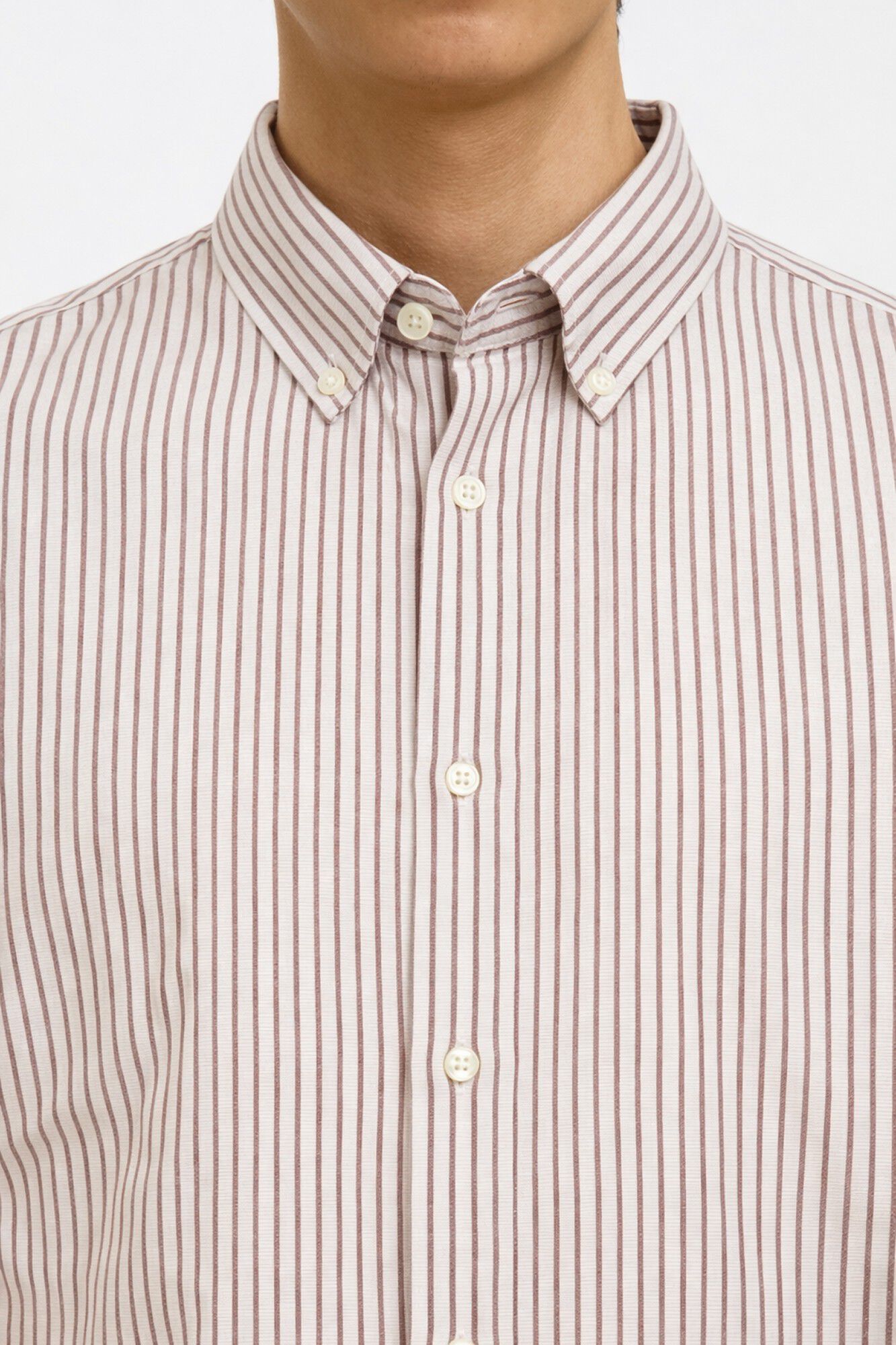 Selected Camisa de manga comprida em linho