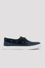 Cortefiel Zapato nautico piel Azul marino