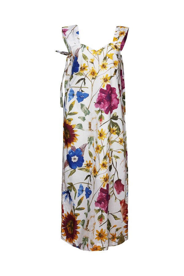 Cortefiel Vestido estampado floral multicolor algodón Multicolor