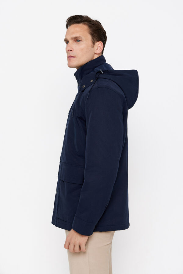 Cortefiel Blusão impermeável Azul