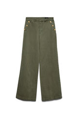 Vero Moda Cal&ccedil;a jeans cintura alta Verde