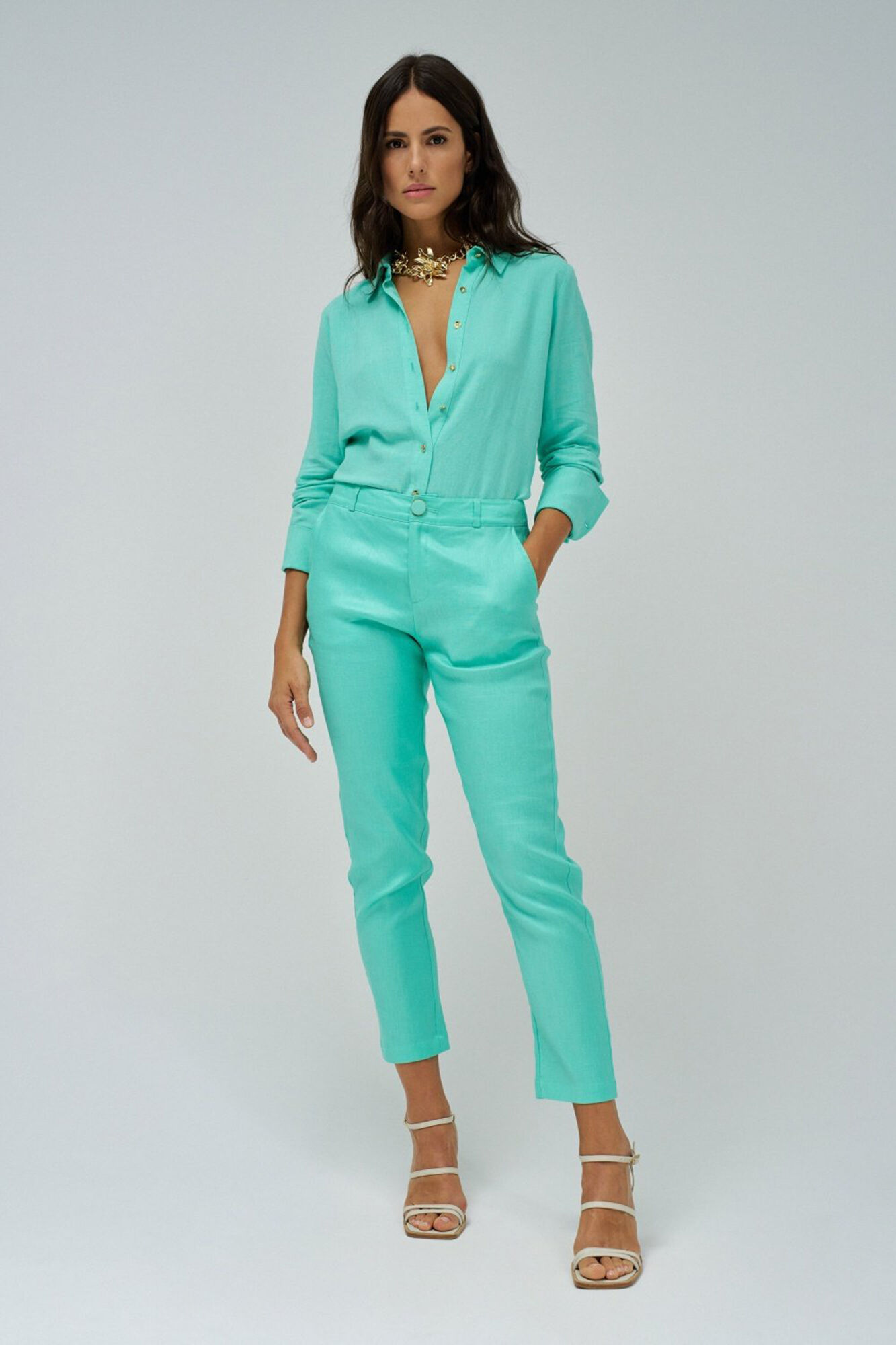 Salsa Jeans Chino de lino slim fit