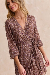 Polín Et Moi Vestido curto Malia Tostado