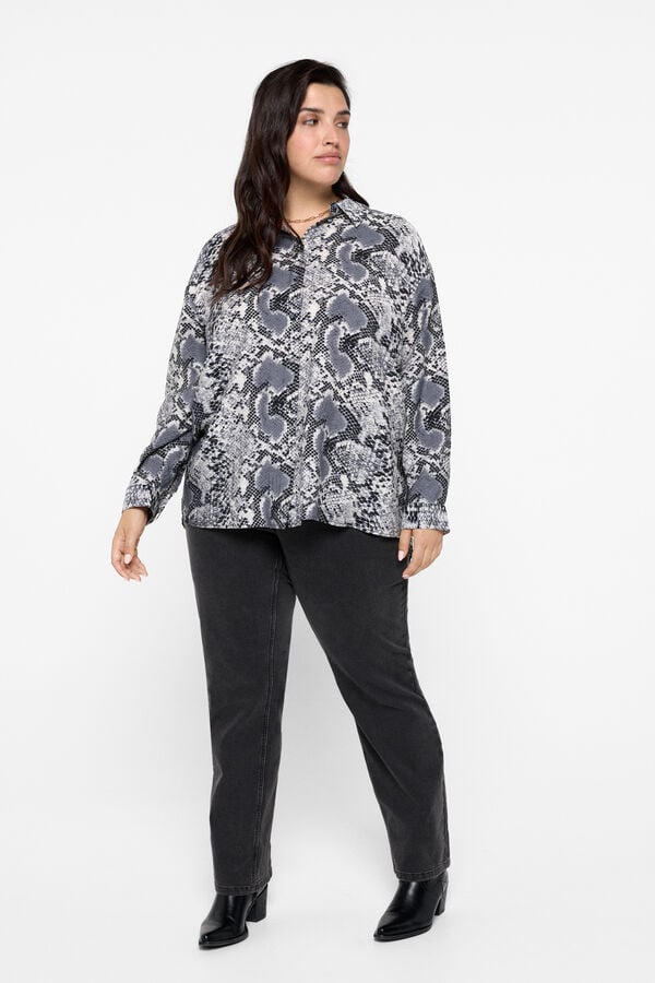 Vero Moda Curve Camisa de manga comprida (tamanho grande) Cinzento