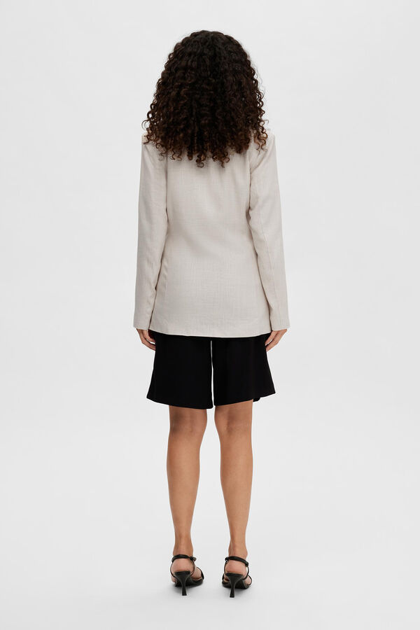 Selected Femme Blazer Regular Fit de linho Cinzento