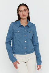 Vero Moda Blus&atilde;o curto de denim  Azul