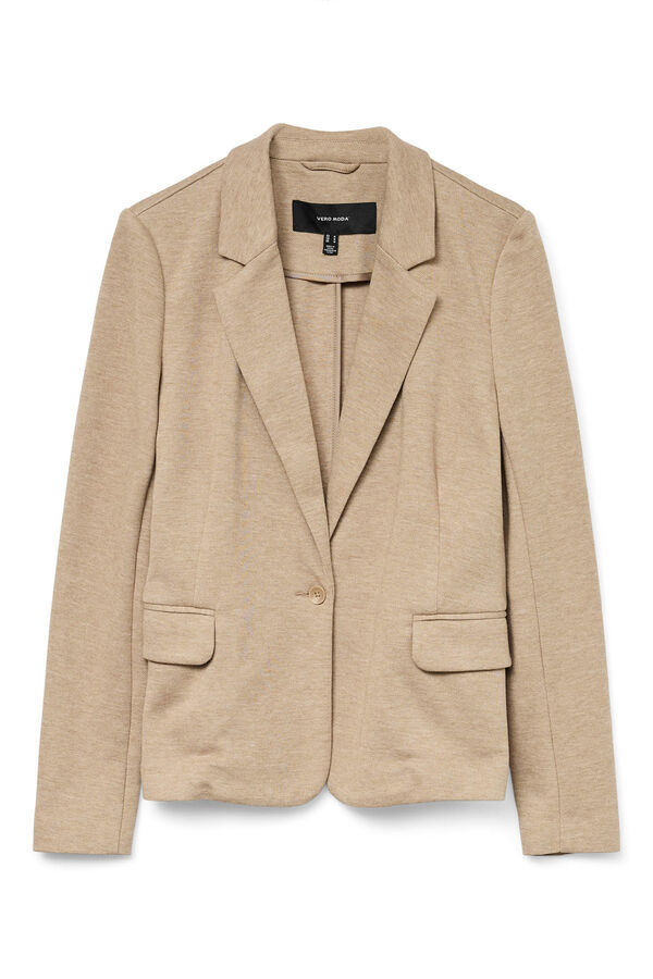 Vero Moda Blazer com aba e bolsos Castanho
