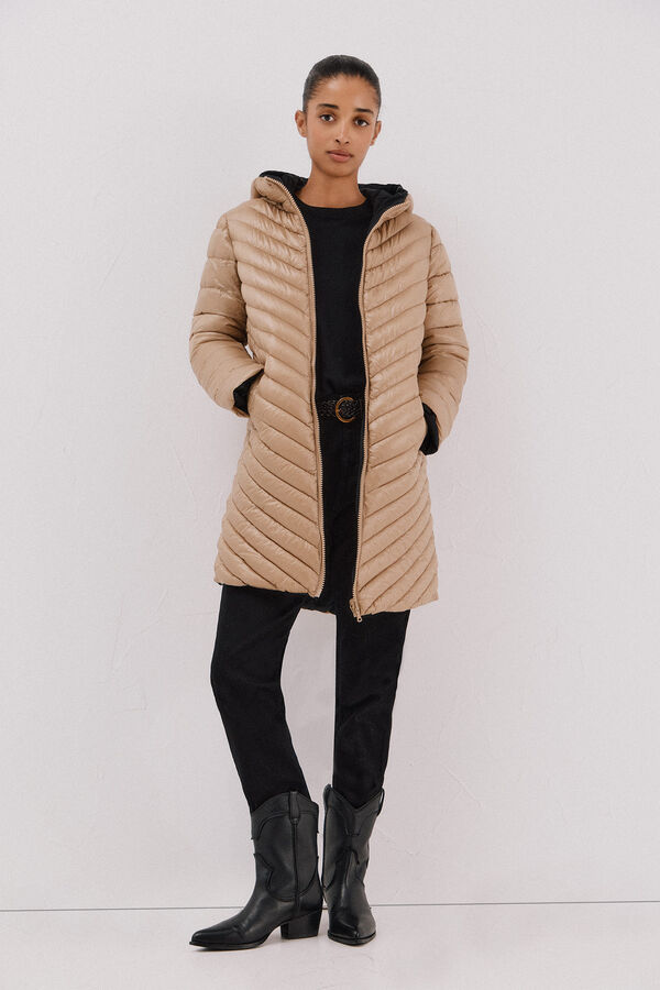 Cortefiel Anoraque revers&iacute;vel thermolite&reg; Tostado