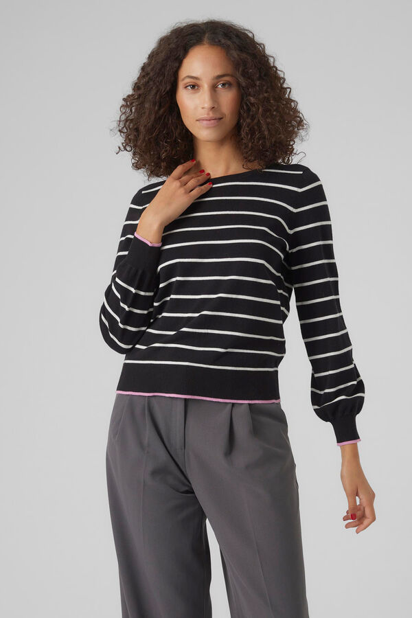 Vero Moda Jersey de punto fino con apertura en la espalda Negro