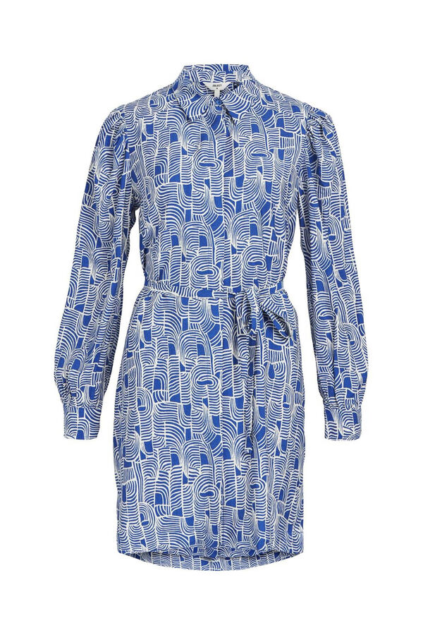 Object Vestido camiseiro estampado Azul