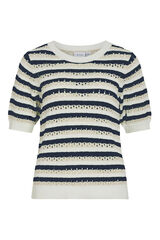 Vila Top de malha de algodão orgânico Multicolorido