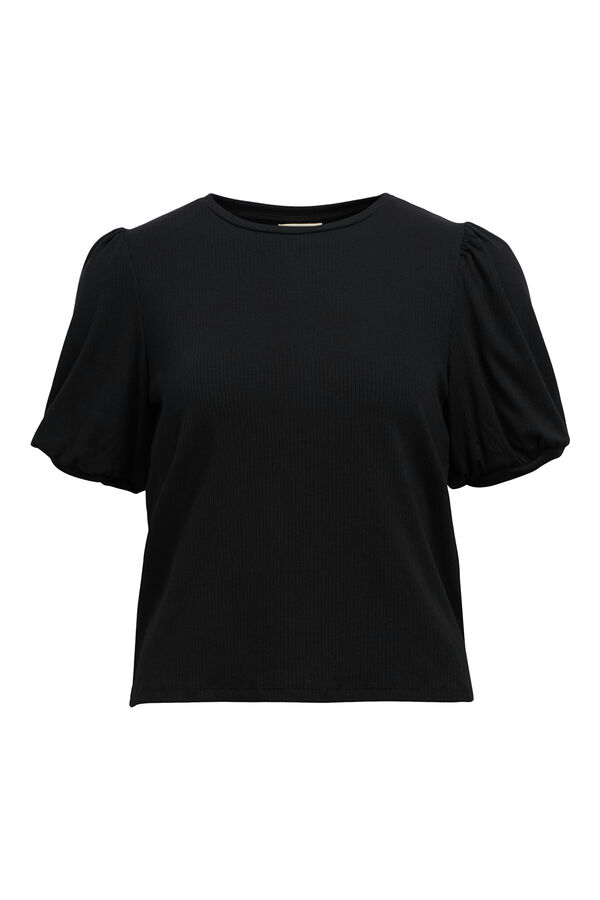 Object Camiseta manga abullonada Negro