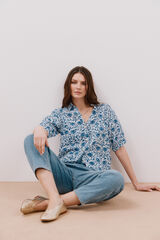 Cortefiel Camisa estampada Estampado blanco