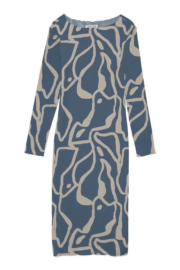 Vero Moda Vestido ajustado largo estampado Azul marino