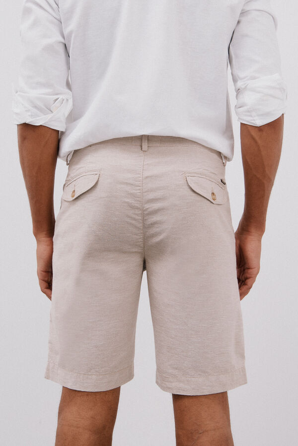 Cortefiel Bermudas Oxford cal&ccedil;as chino Tostado