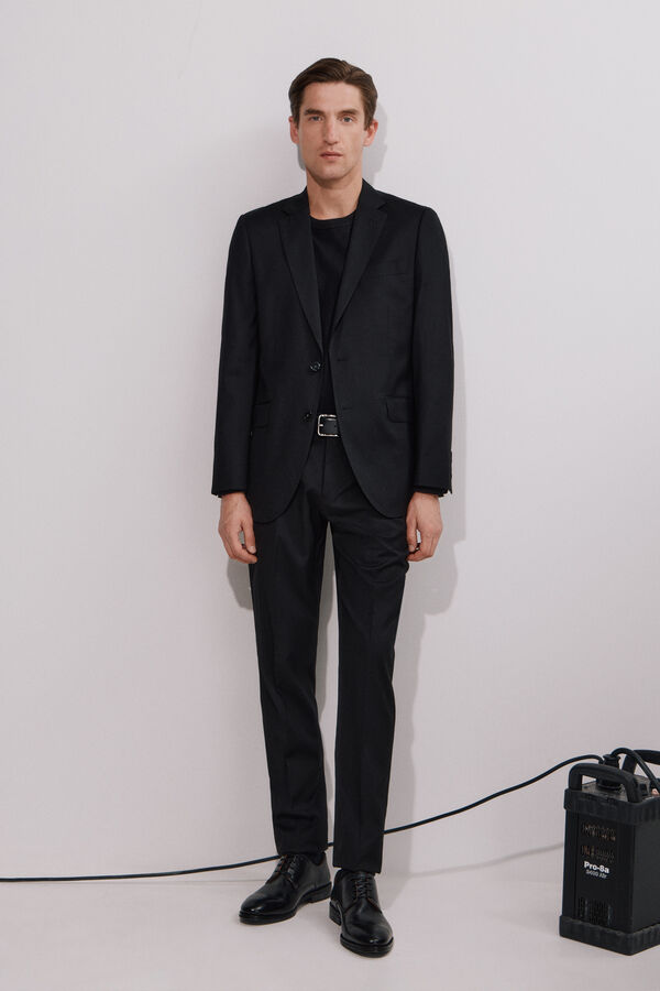 Cortefiel Americana negra slim fit Negro