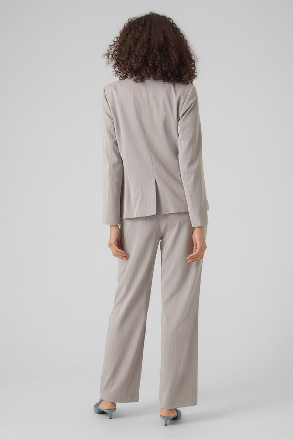 Vero Moda Blazer Slim estampado às riscas Cinzento