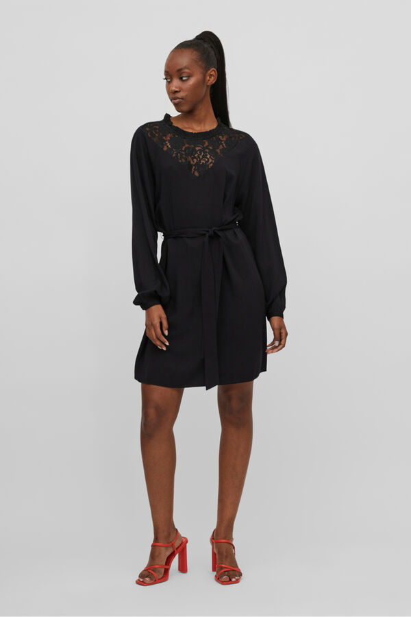 Vila Vestido encaje Negro