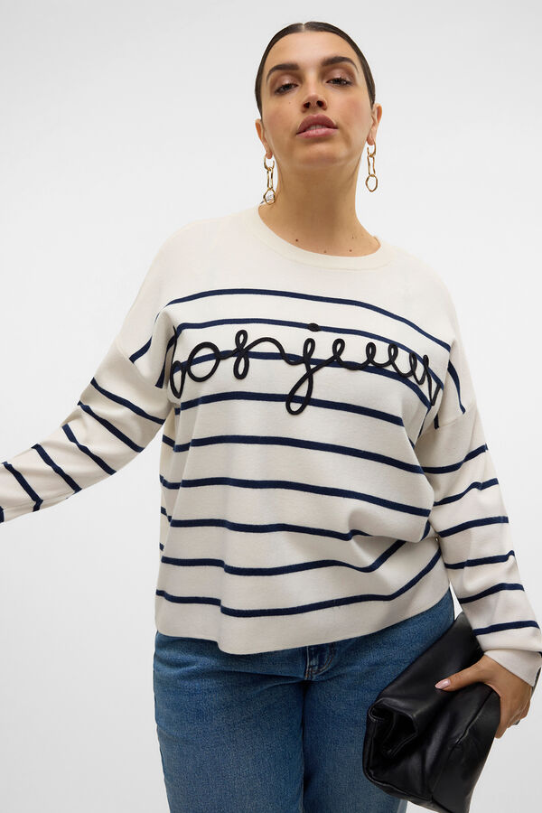 Vero Moda Curve Su&eacute;ter de malha fina plus size Cinzento