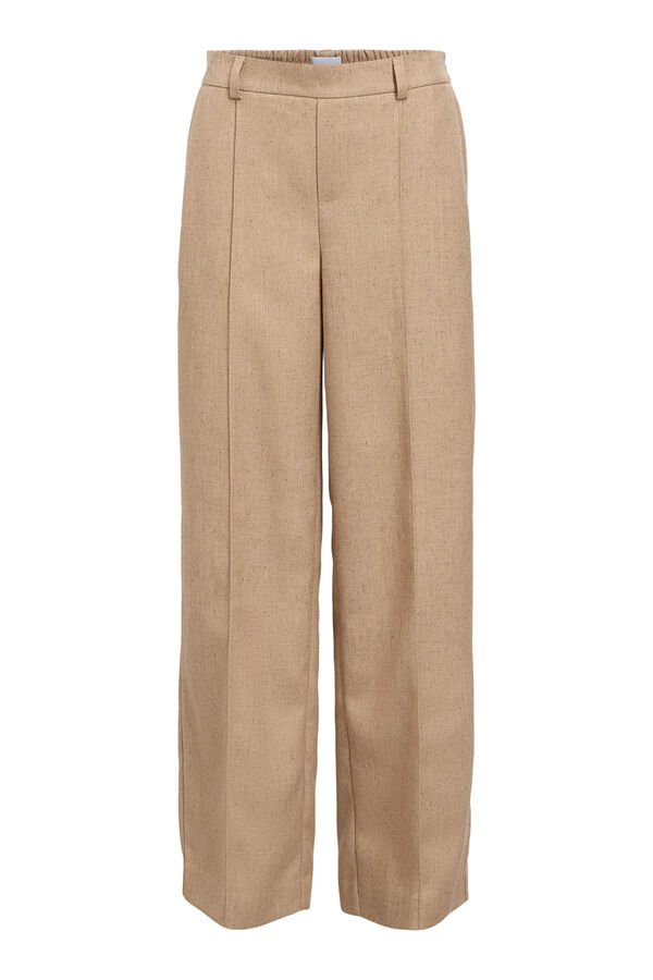 Object Pantal&oacute;n ancho tweed Marr&oacute;n