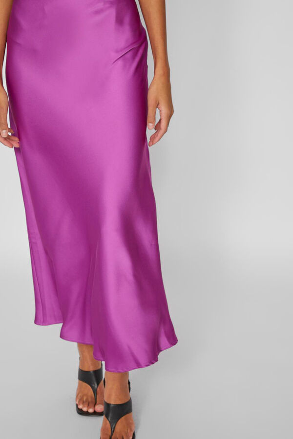 Vila Falda satinada midi Lila