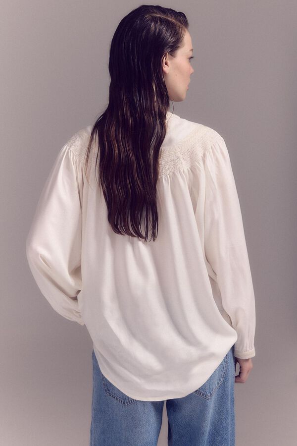 Slowlove Blusa branca bordada Branco