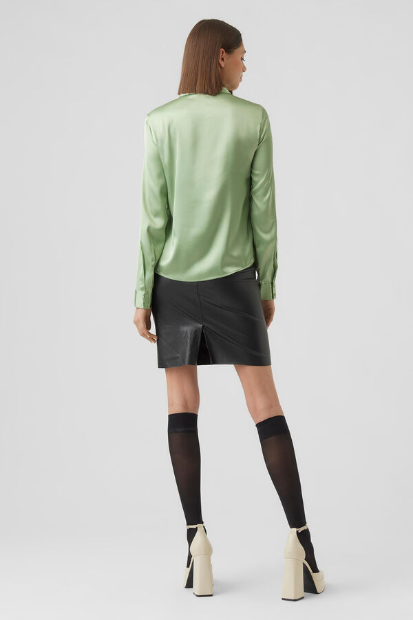 Vero Moda Camisa b&aacute;sica de mujer manga larga Verde