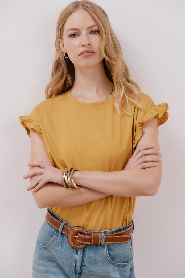 Cortefiel Camisola b&aacute;sica folho Dourado